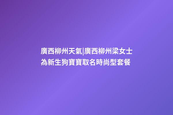 廣西柳州天氣|廣西柳州梁女士為新生狗寶寶取名時尚型套餐-第1張-公司起名-玄機(jī)派